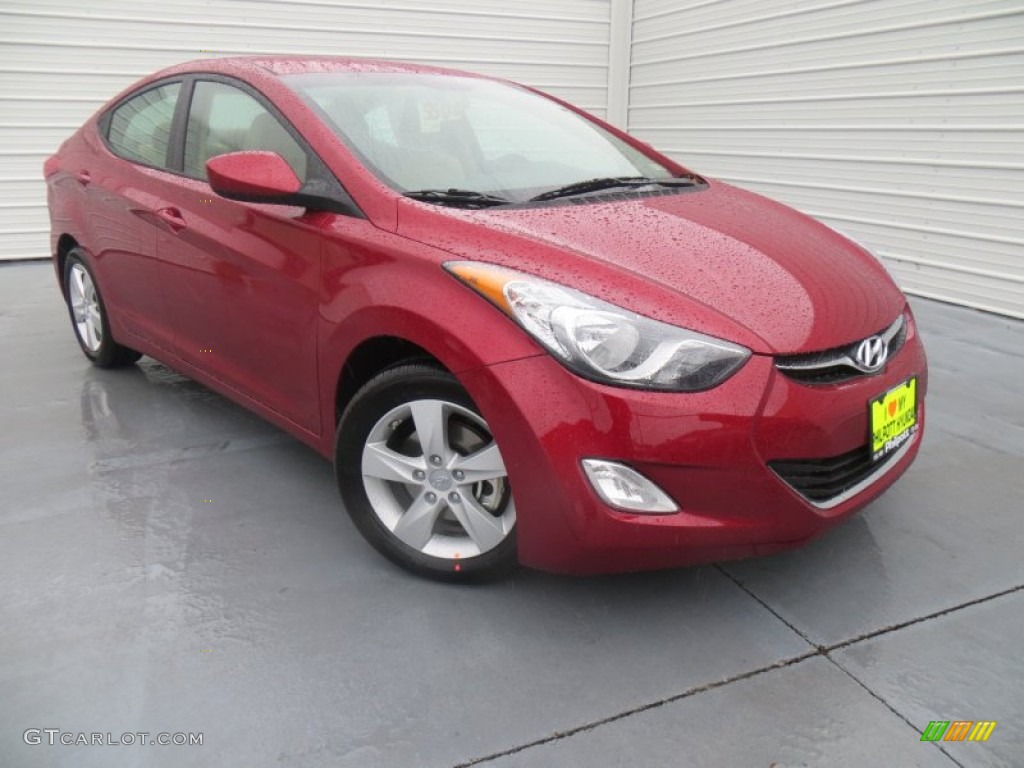 2013 Elantra GLS - Red / Beige photo #2