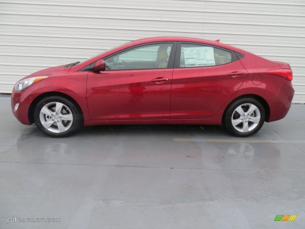2013 Elantra GLS - Red / Beige photo #6
