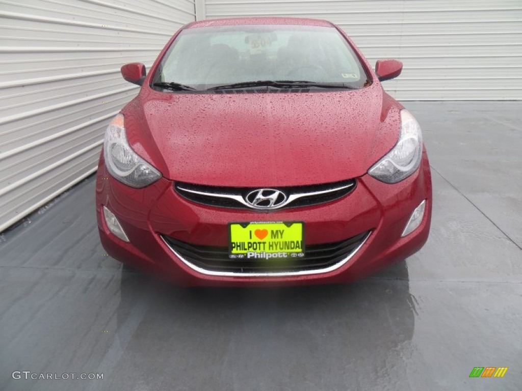 2013 Elantra GLS - Red / Beige photo #8