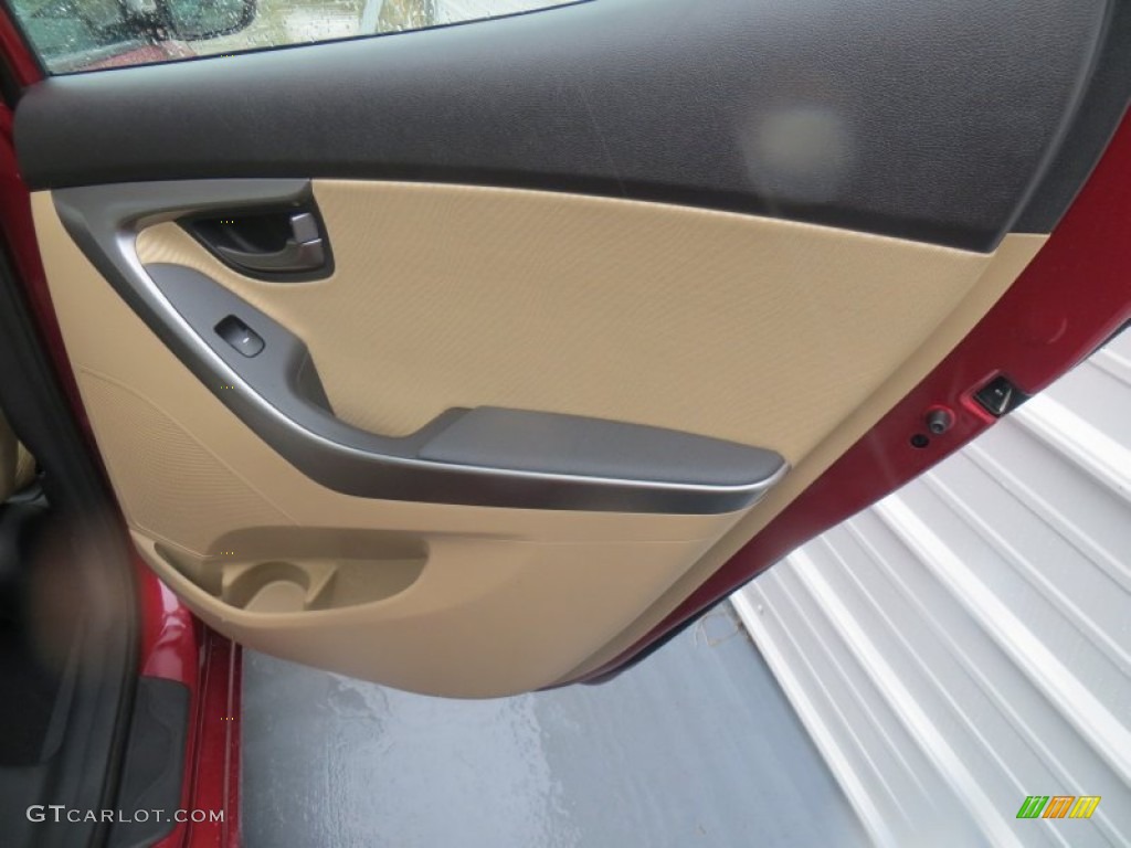 2013 Elantra GLS - Red / Beige photo #20