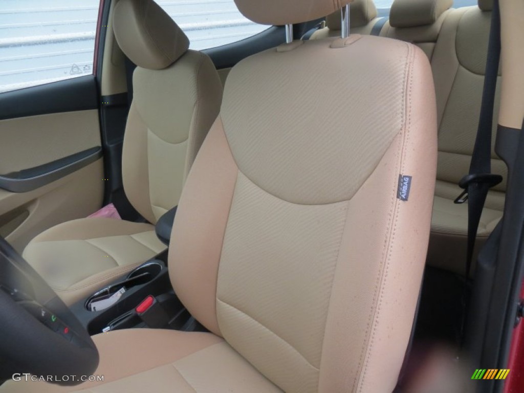 2013 Elantra GLS - Red / Beige photo #28