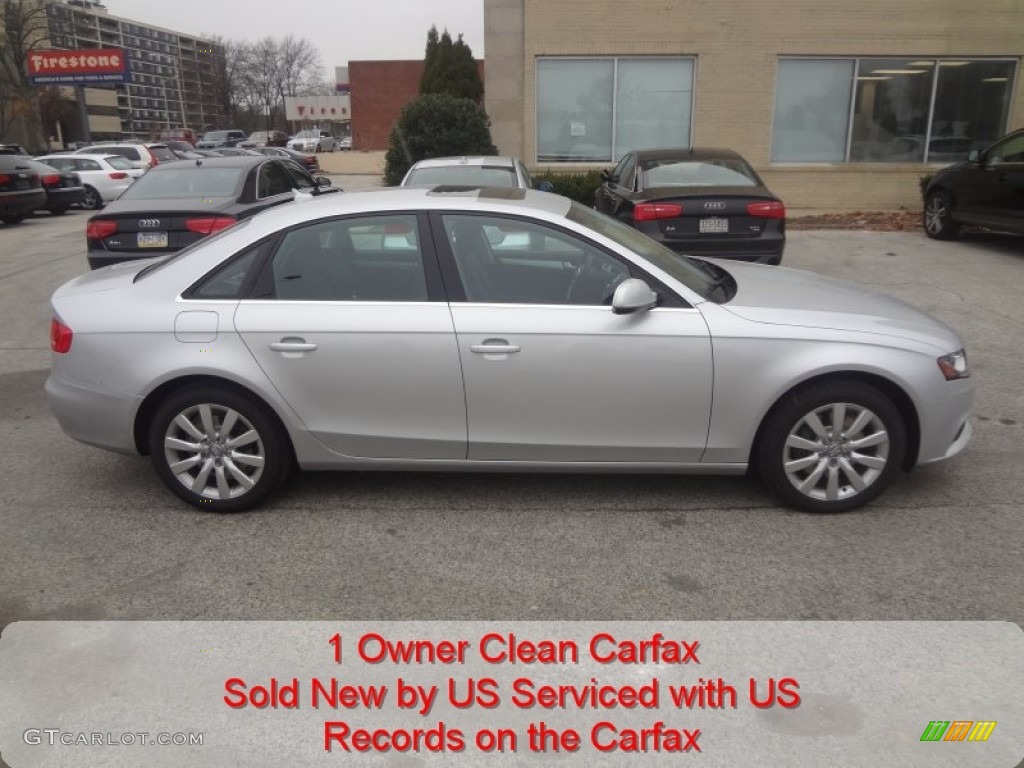 2011 A4 2.0T quattro Sedan - Ice Silver Metallic / Black photo #2