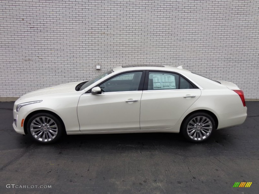 White Diamond Tricoat 2014 Cadillac CTS Luxury Sedan AWD Exterior Photo #88295463