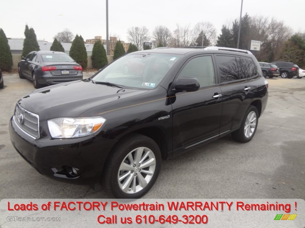 2010 Highlander Hybrid Limited 4WD - Black / Sand Beige photo #7