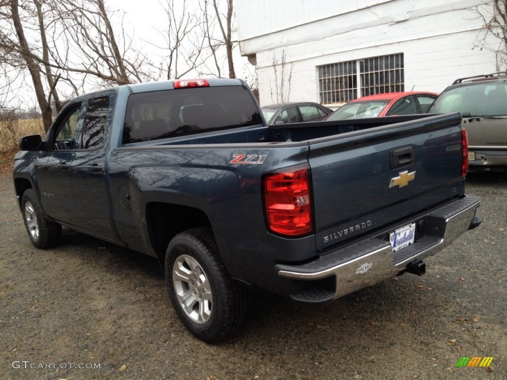 2014 Silverado 1500 LT Double Cab 4x4 - Blue Granite Metallic / Jet Black photo #4