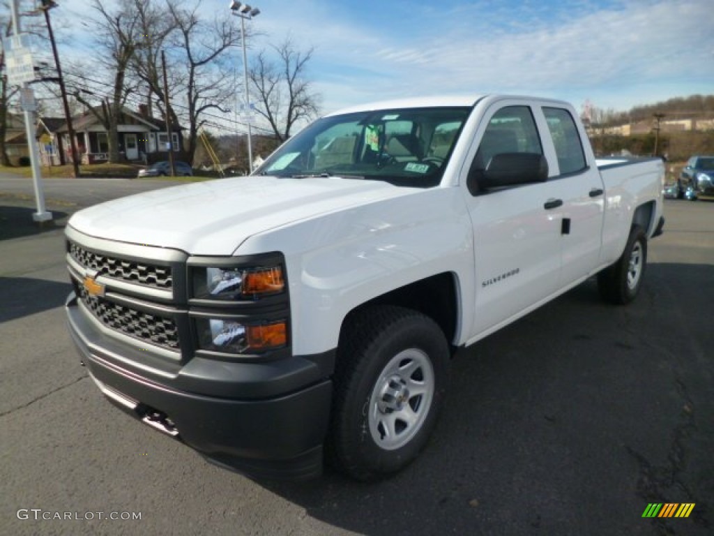 2014 Silverado 1500 WT Double Cab 4x4 - Summit White / Jet Black/Dark Ash photo #3