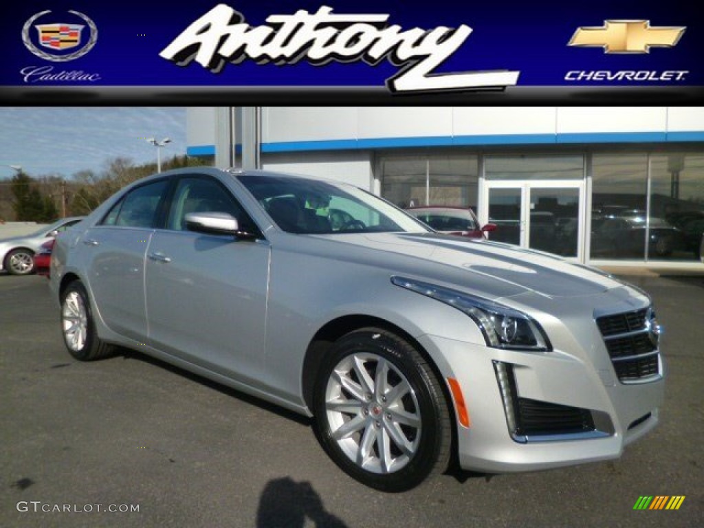 2014 CTS Luxury Sedan AWD - Radiant Silver Metallic / Ebony/Ebony photo #1