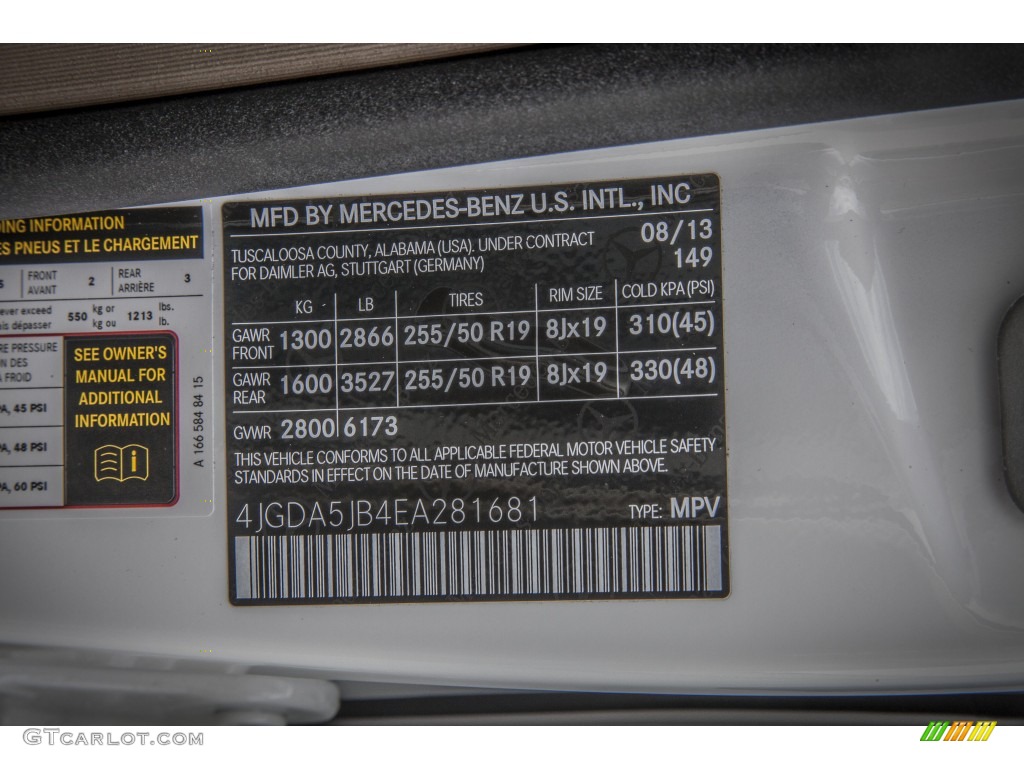 2014 ML Color Code 149 for Polar White Photo #88297746