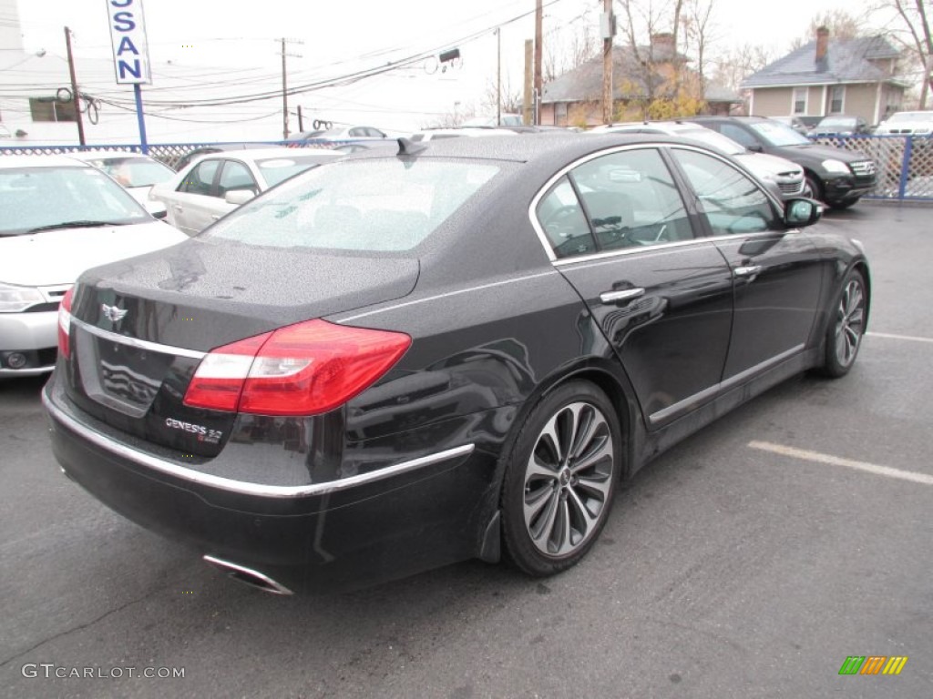 Black Noir Pearl 2012 Hyundai Genesis 5.0 R Spec Sedan Exterior Photo #88298712