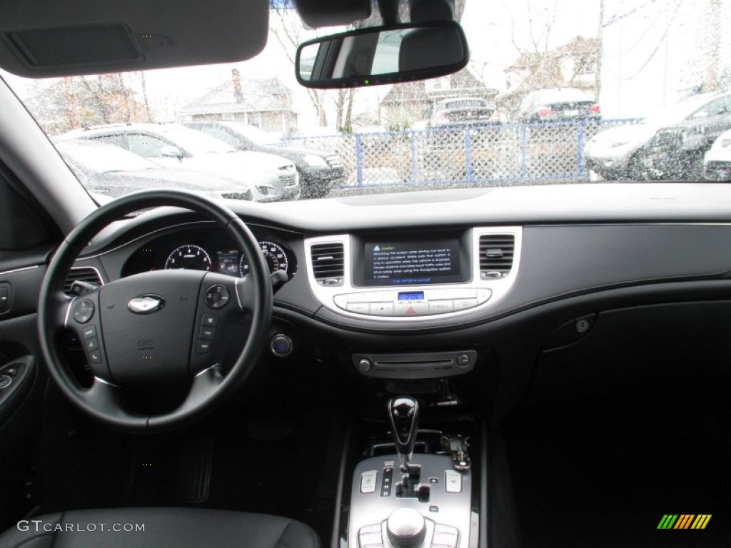 2012 Hyundai Genesis 5.0 R Spec Sedan Jet Black Dashboard Photo #88298910