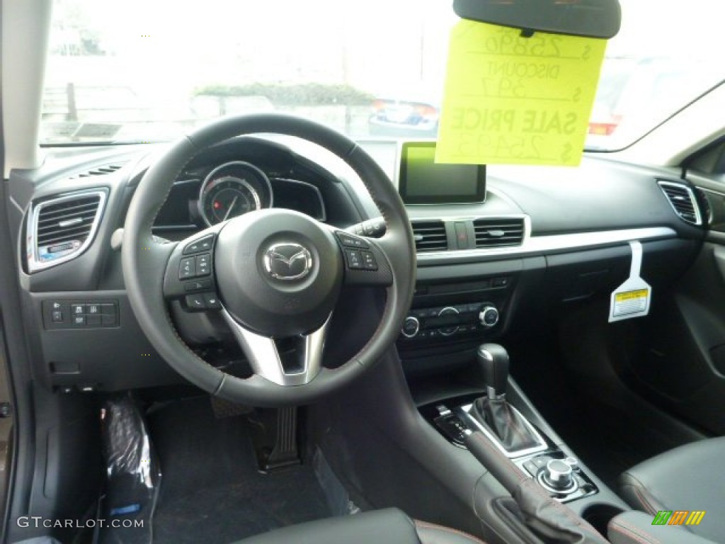 2014 Mazda MAZDA3 s Touring 5 Door Black Dashboard Photo #88299888