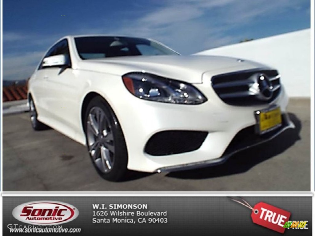 2014 E 350 Sport Sedan - Diamond White Metallic / Black photo #1