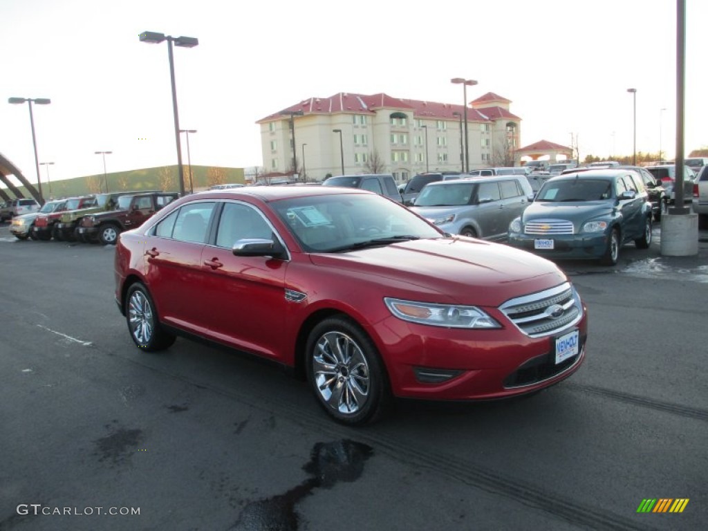 2011 Taurus Limited - Red Candy / Light Stone photo #1