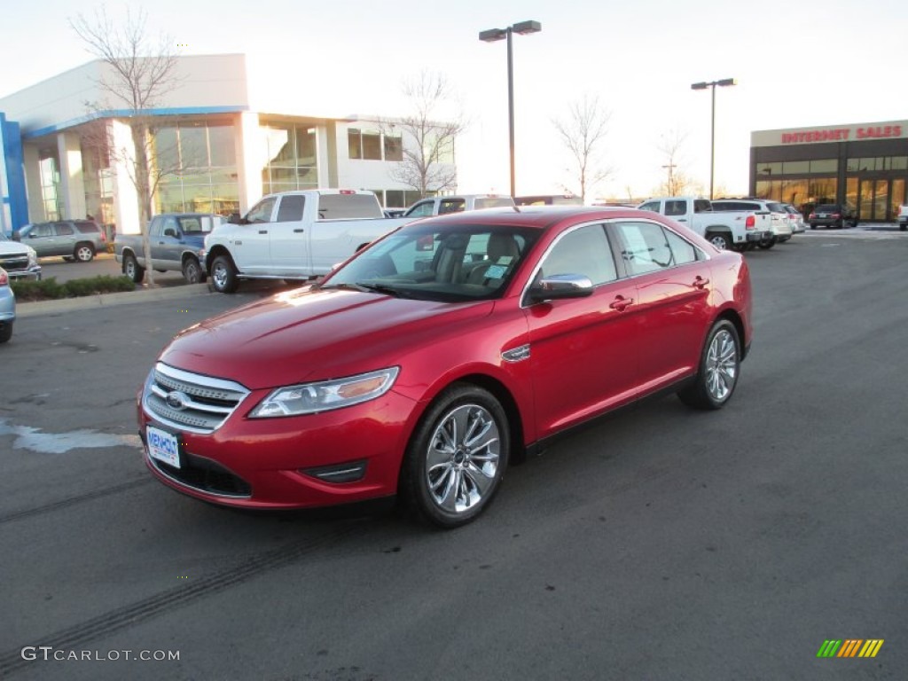 2011 Taurus Limited - Red Candy / Light Stone photo #2