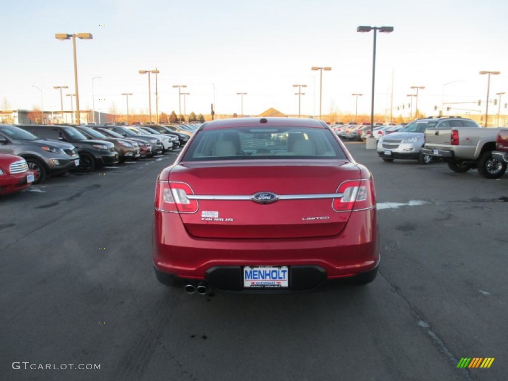 2011 Taurus Limited - Red Candy / Light Stone photo #5