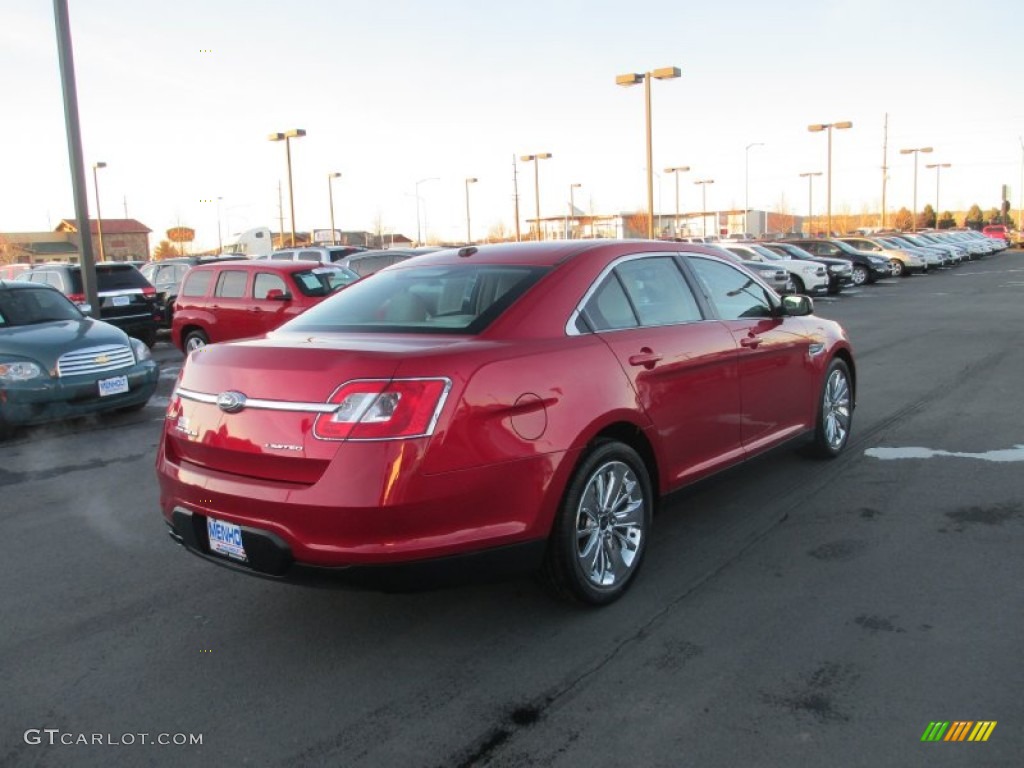 2011 Taurus Limited - Red Candy / Light Stone photo #6
