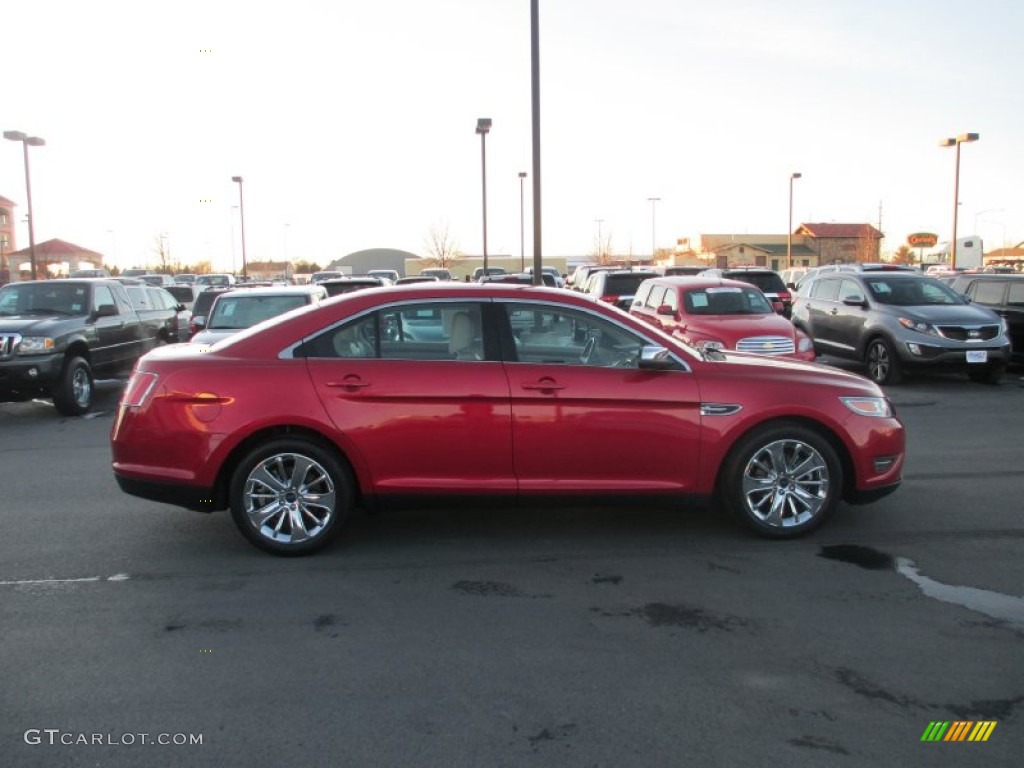 2011 Taurus Limited - Red Candy / Light Stone photo #7