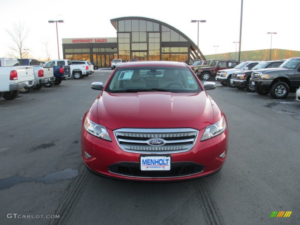 2011 Taurus Limited - Red Candy / Light Stone photo #8