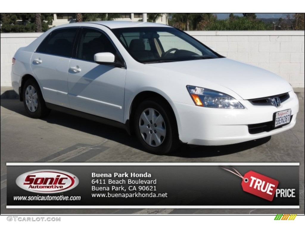 2003 Accord LX Sedan - Taffeta White / Ivory photo #1