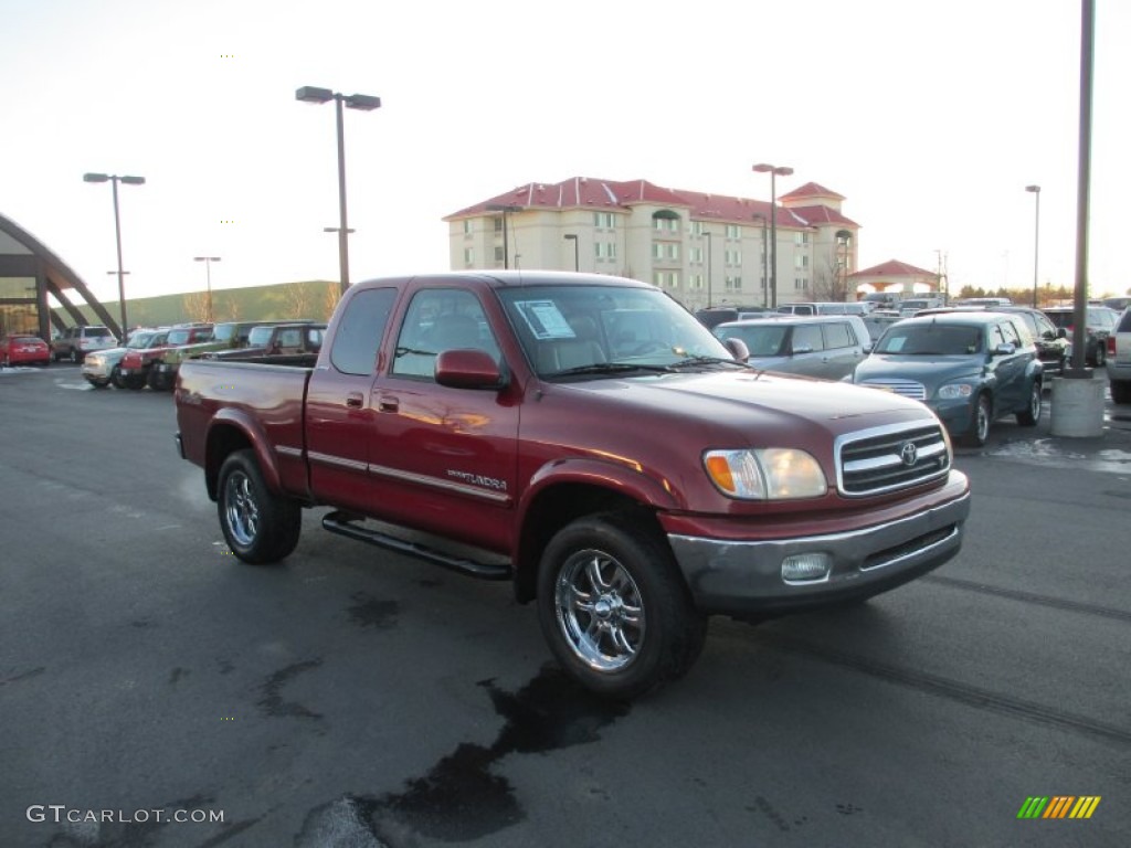 2003 Tundra Limited Access Cab 4x4 - Salsa Red Pearl / Oak photo #1