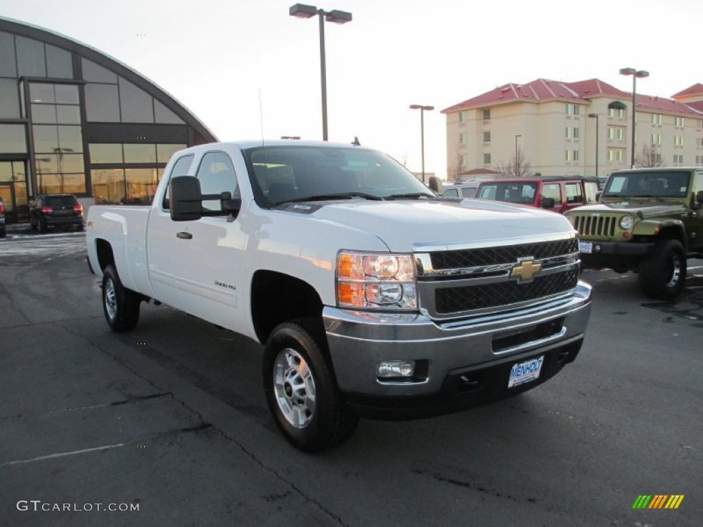 2011 Silverado 2500HD LT Extended Cab 4x4 - Summit White / Ebony photo #1