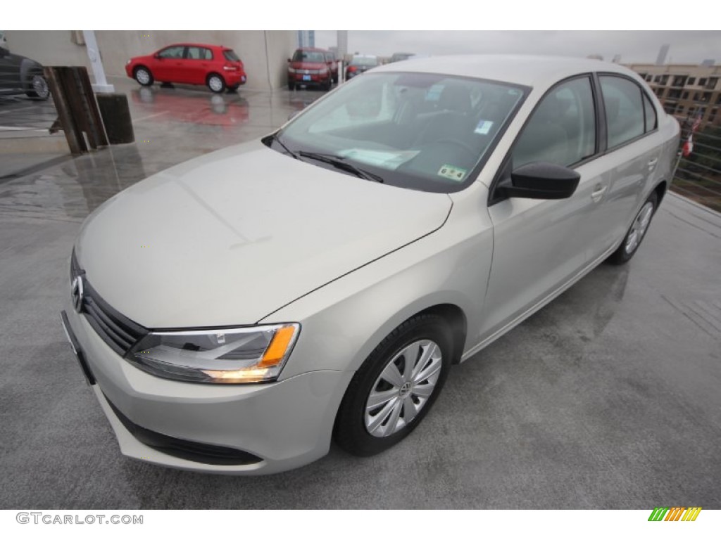 2011 Jetta S Sedan - White Gold Metallic / Latte Macchiato photo #3