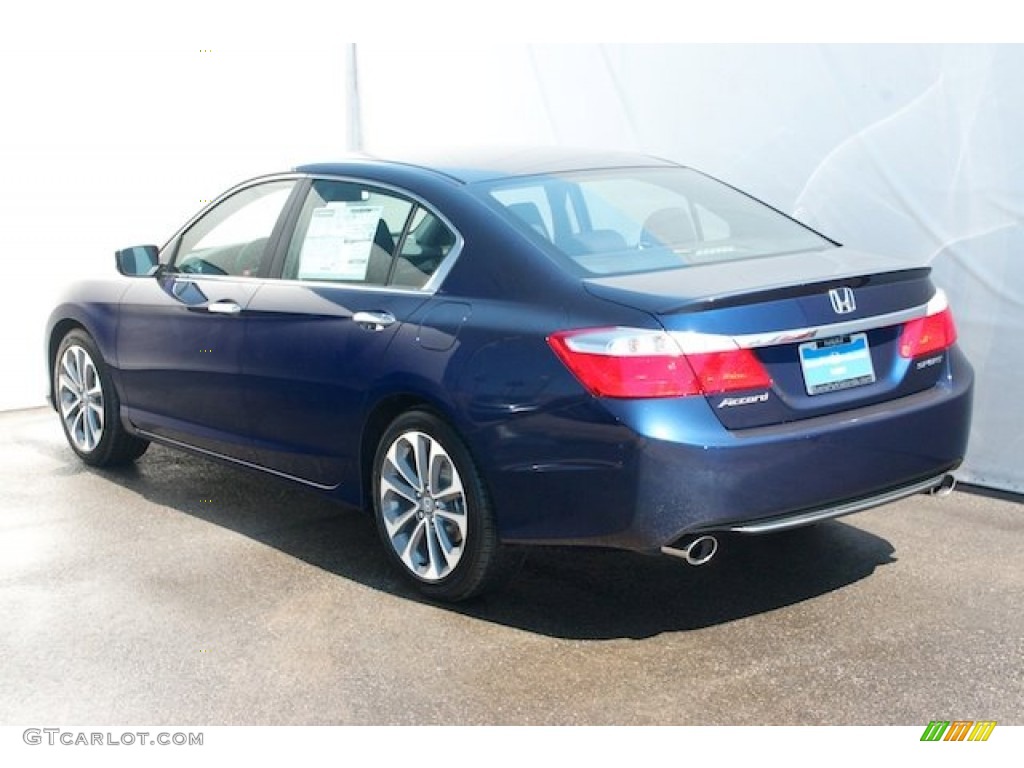 2014 Accord Sport Sedan - Obsidian Blue Pearl / Black photo #5