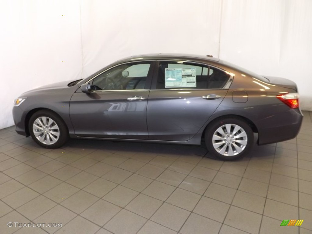 2014 Accord EX-L Sedan - Modern Steel Metallic / Black photo #8