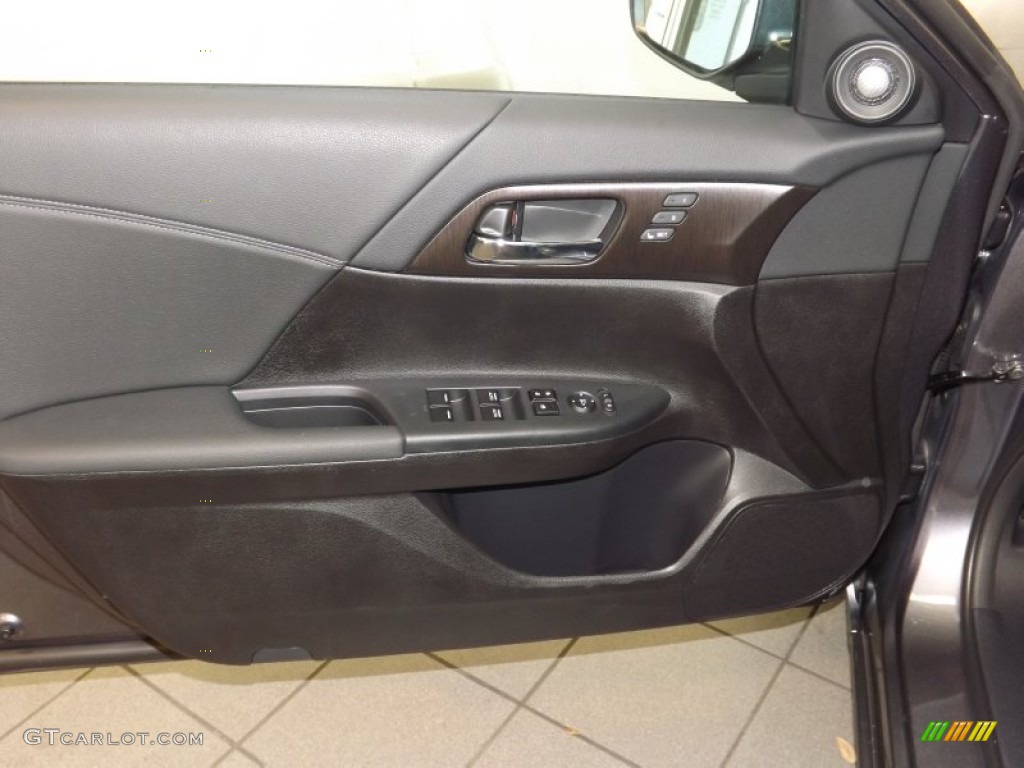 2014 Accord EX-L Sedan - Modern Steel Metallic / Black photo #10