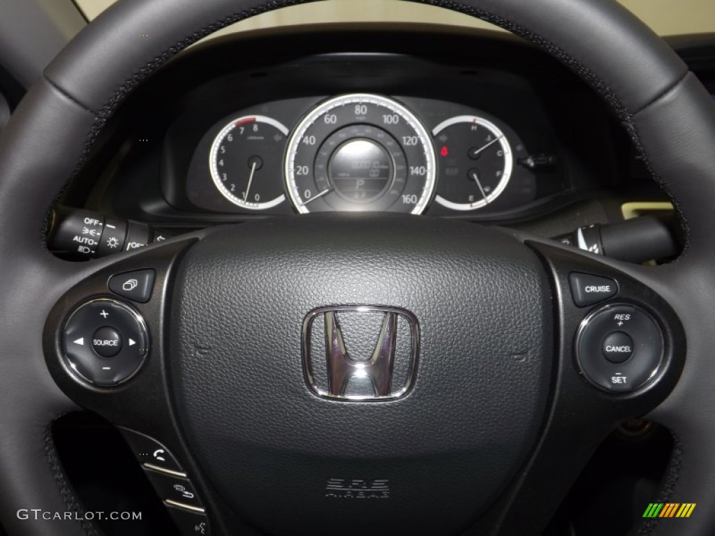 2014 Accord EX-L Sedan - Modern Steel Metallic / Black photo #27