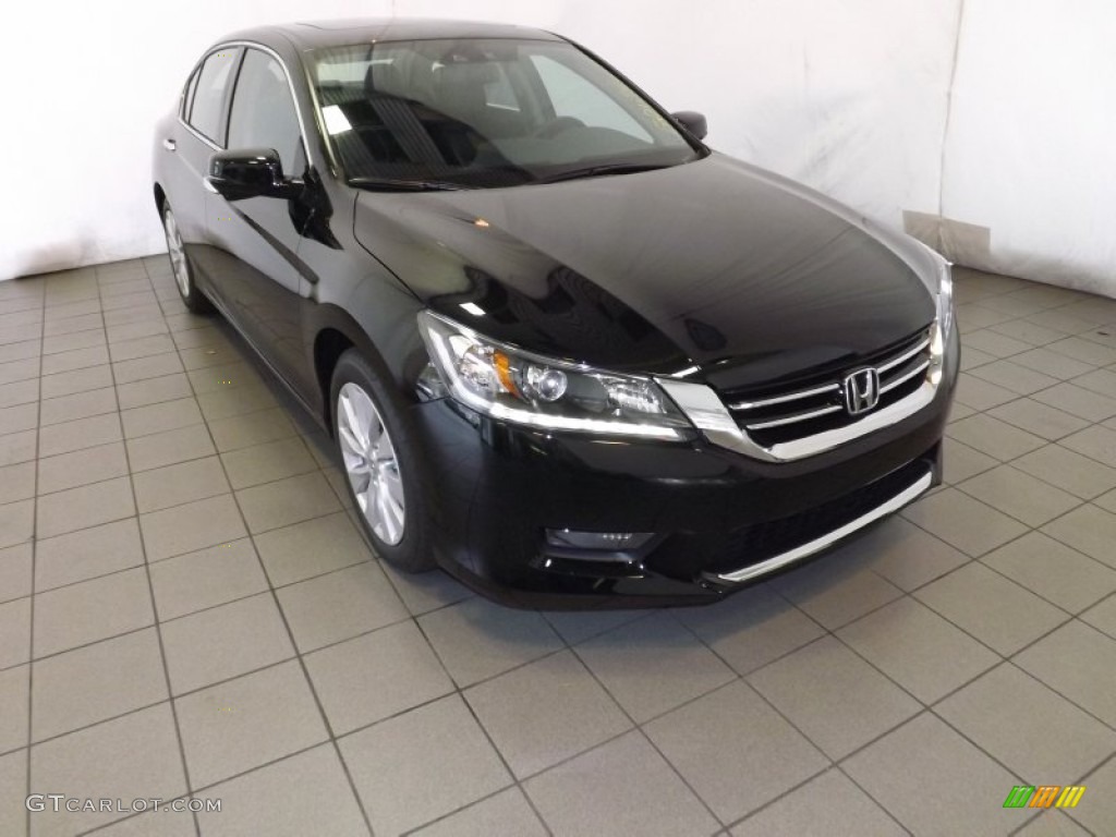 2014 Accord EX-L V6 Sedan - Crystal Black Pearl / Black photo #1