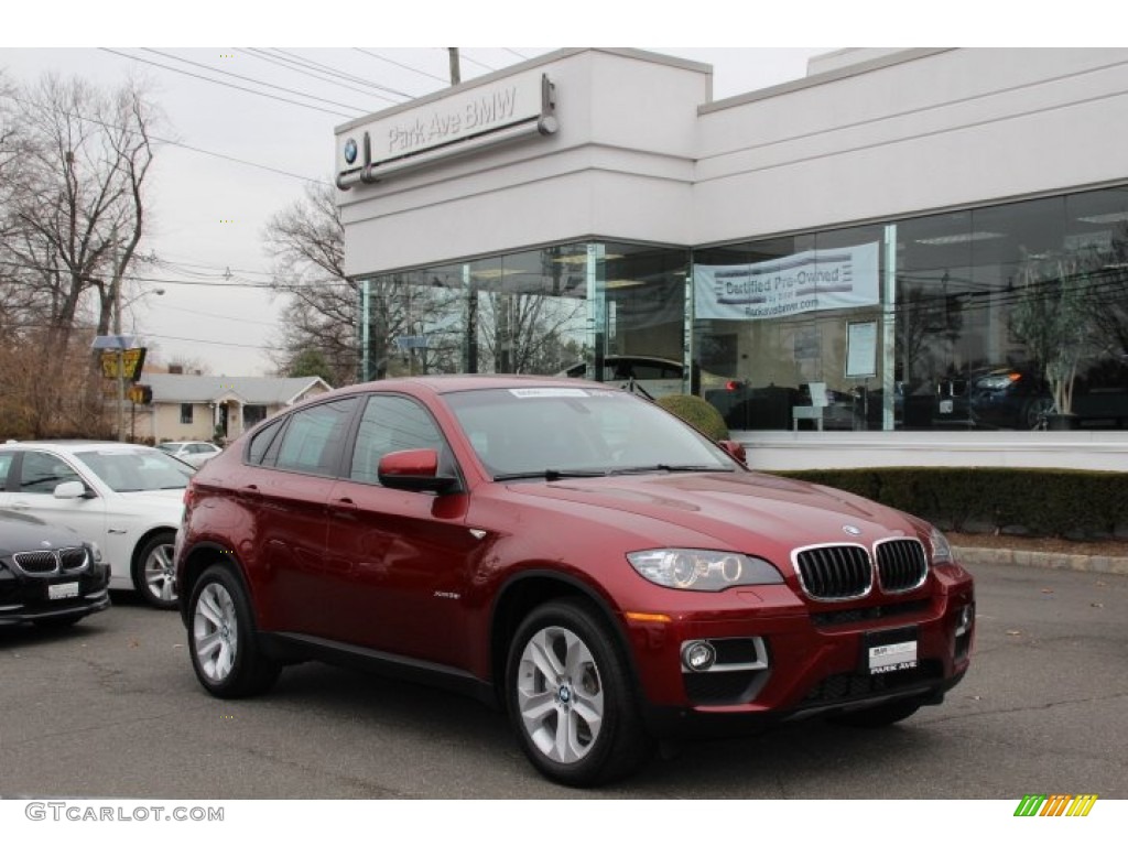 2013 X6 xDrive35i - Vermilion Red Metallic / Black photo #1
