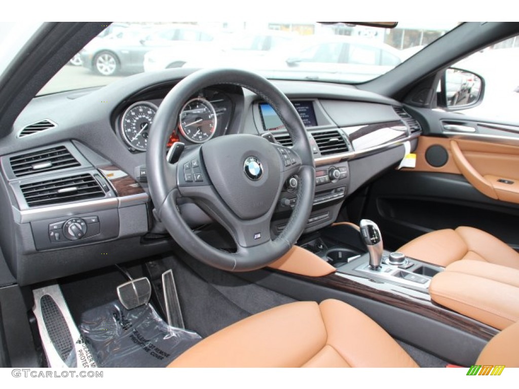 Saddle Brown Interior 2013 BMW X6 xDrive35i Photo #88305714