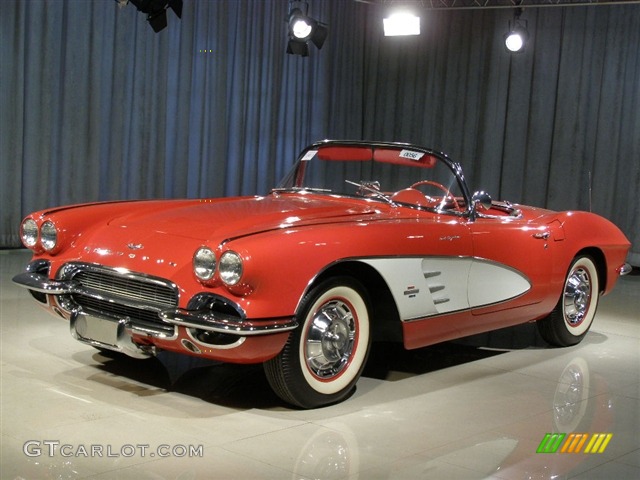 1961 Corvette Convertible - Roman Red / Red photo #1