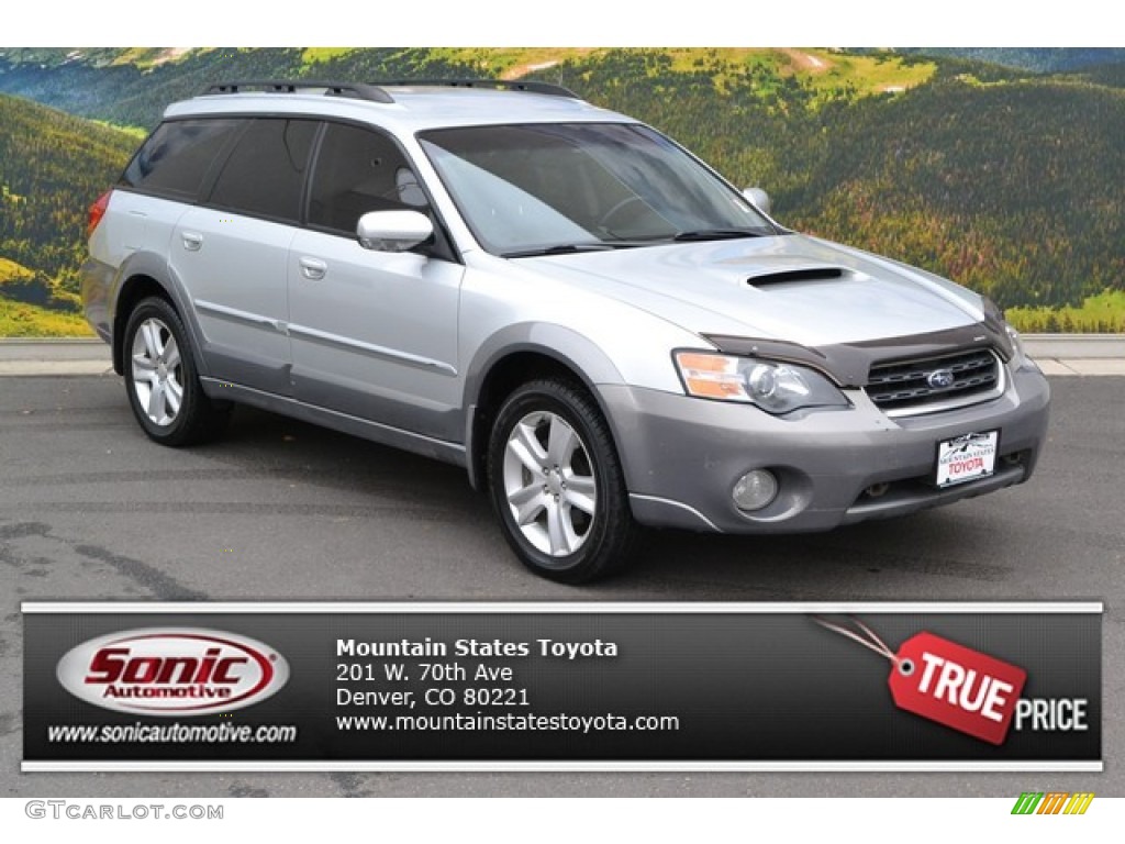 2005 Outback 2.5XT Wagon - Brilliant Silver Metallic / Off Black photo #1