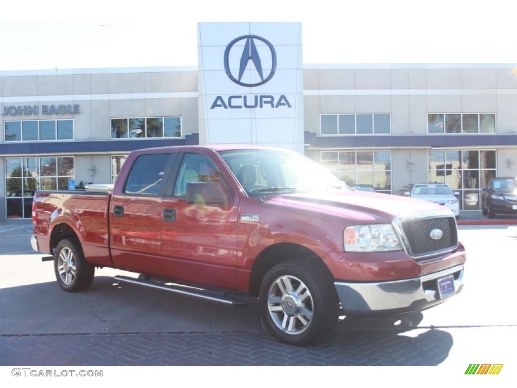 2007 F150 XLT SuperCrew - Redfire Metallic / Medium/Dark Flint photo #1