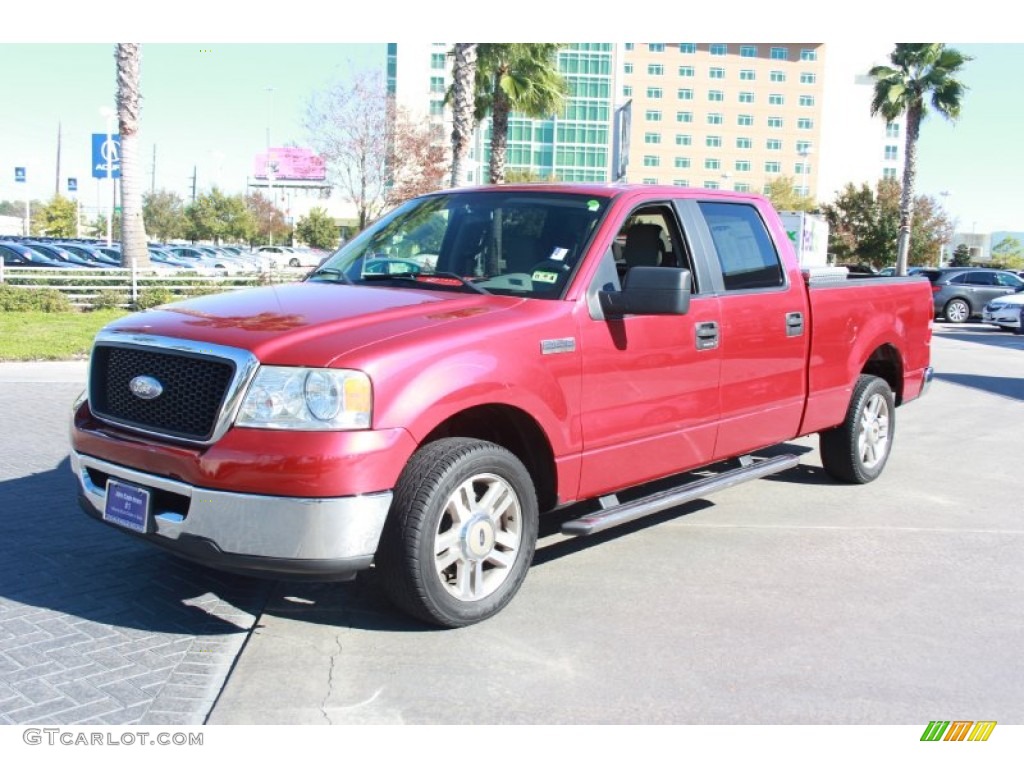 2007 F150 XLT SuperCrew - Redfire Metallic / Medium/Dark Flint photo #2