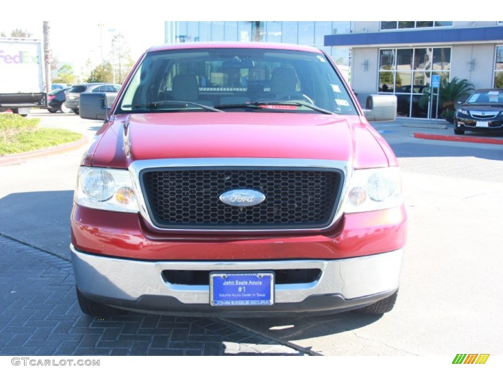 2007 F150 XLT SuperCrew - Redfire Metallic / Medium/Dark Flint photo #3