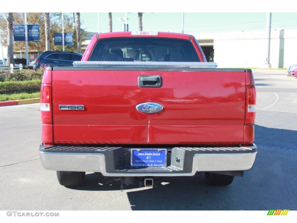 2007 F150 XLT SuperCrew - Redfire Metallic / Medium/Dark Flint photo #4