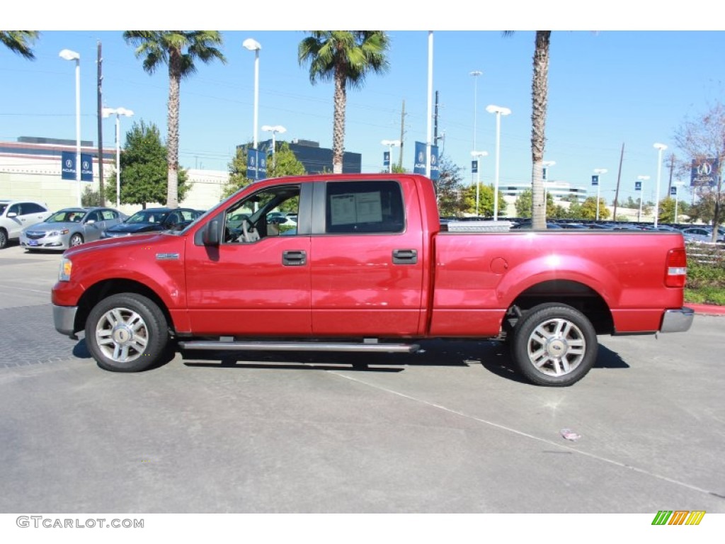 2007 F150 XLT SuperCrew - Redfire Metallic / Medium/Dark Flint photo #5