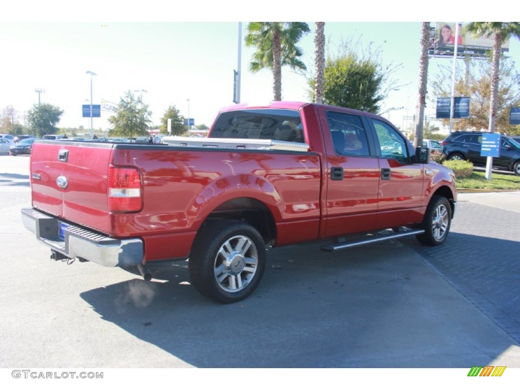 2007 F150 XLT SuperCrew - Redfire Metallic / Medium/Dark Flint photo #8