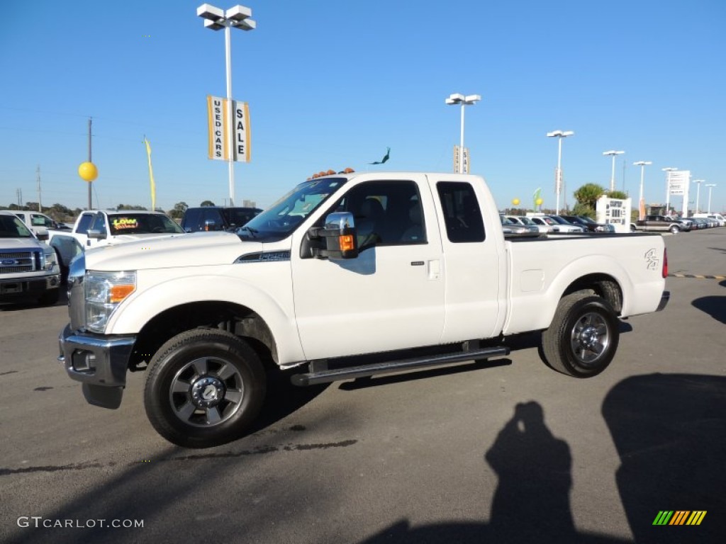 Oxford White 2011 Ford F250 Super Duty Lariat SuperCab 4x4 Exterior Photo #88311307