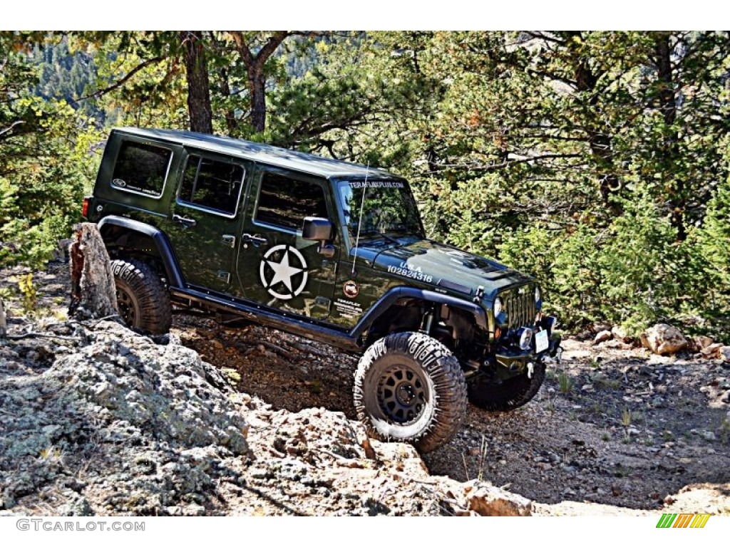 2008 Wrangler Unlimited Rubicon 4x4 - Jeep Green Metallic / Dark Slate Gray/Med Slate Gray photo #5