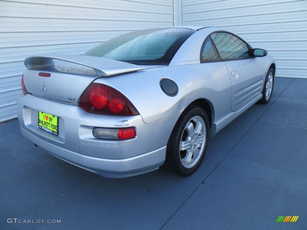 2002 Eclipse GT Coupe - Sterling Silver Metallic / Black photo #4