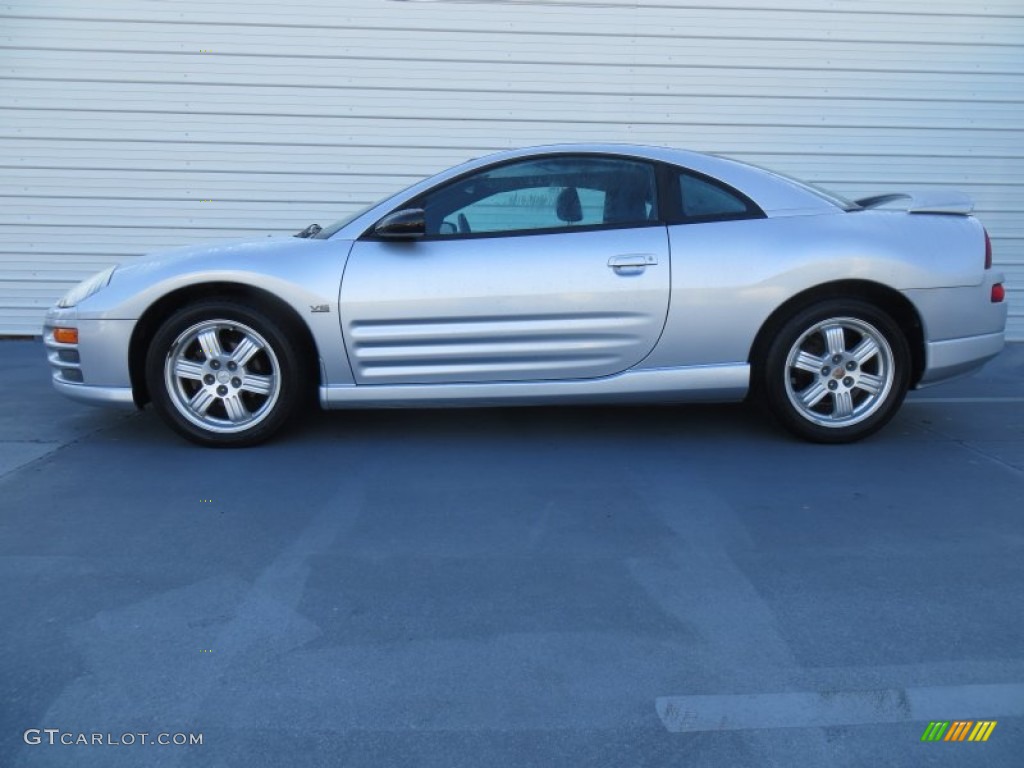 2002 Eclipse GT Coupe - Sterling Silver Metallic / Black photo #6