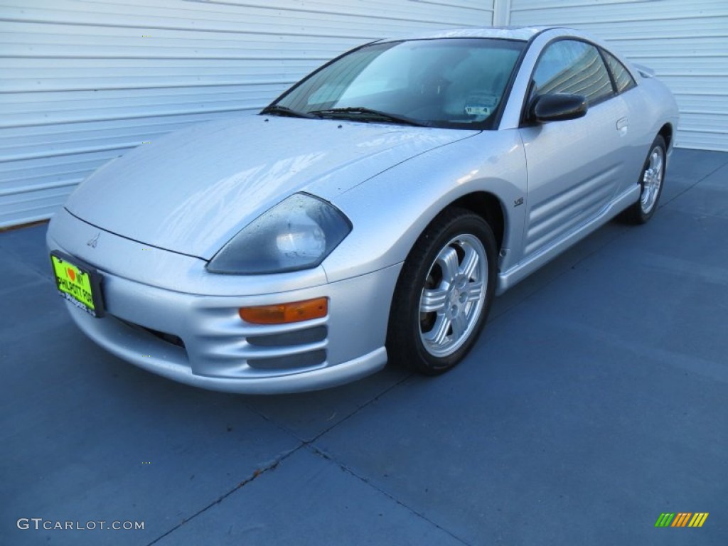 2002 Eclipse GT Coupe - Sterling Silver Metallic / Black photo #7