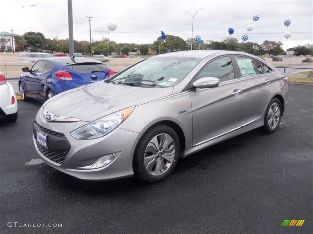 2013 Sonata Hybrid Limited - Hyper Silver Metallic / Gray photo #1