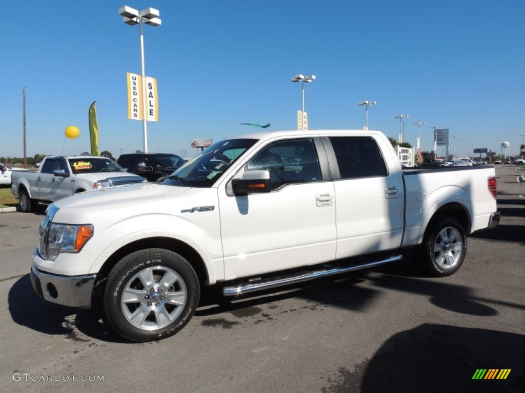 2011 F150 Lariat SuperCrew - Oxford White / Pale Adobe photo #5