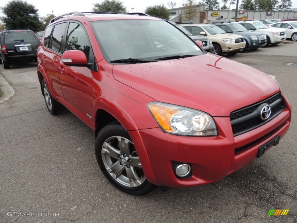 2010 RAV4 Sport 4WD - Barcelona Red Metallic / Dark Charcoal photo #1