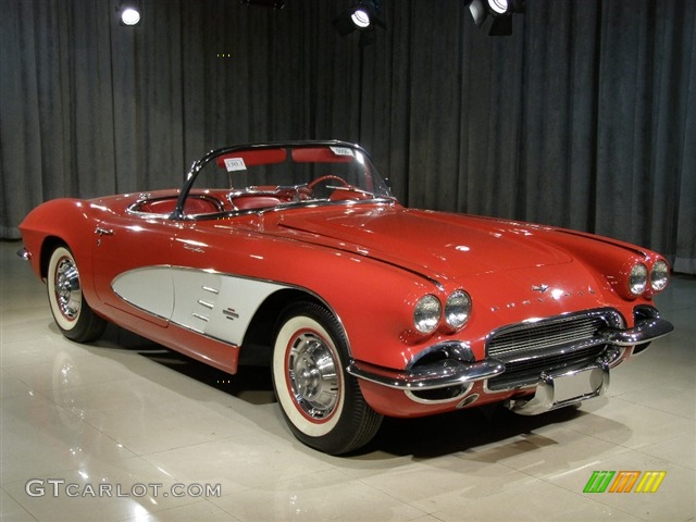 1961 Corvette Convertible - Roman Red / Red photo #3